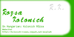 rozsa kolonich business card